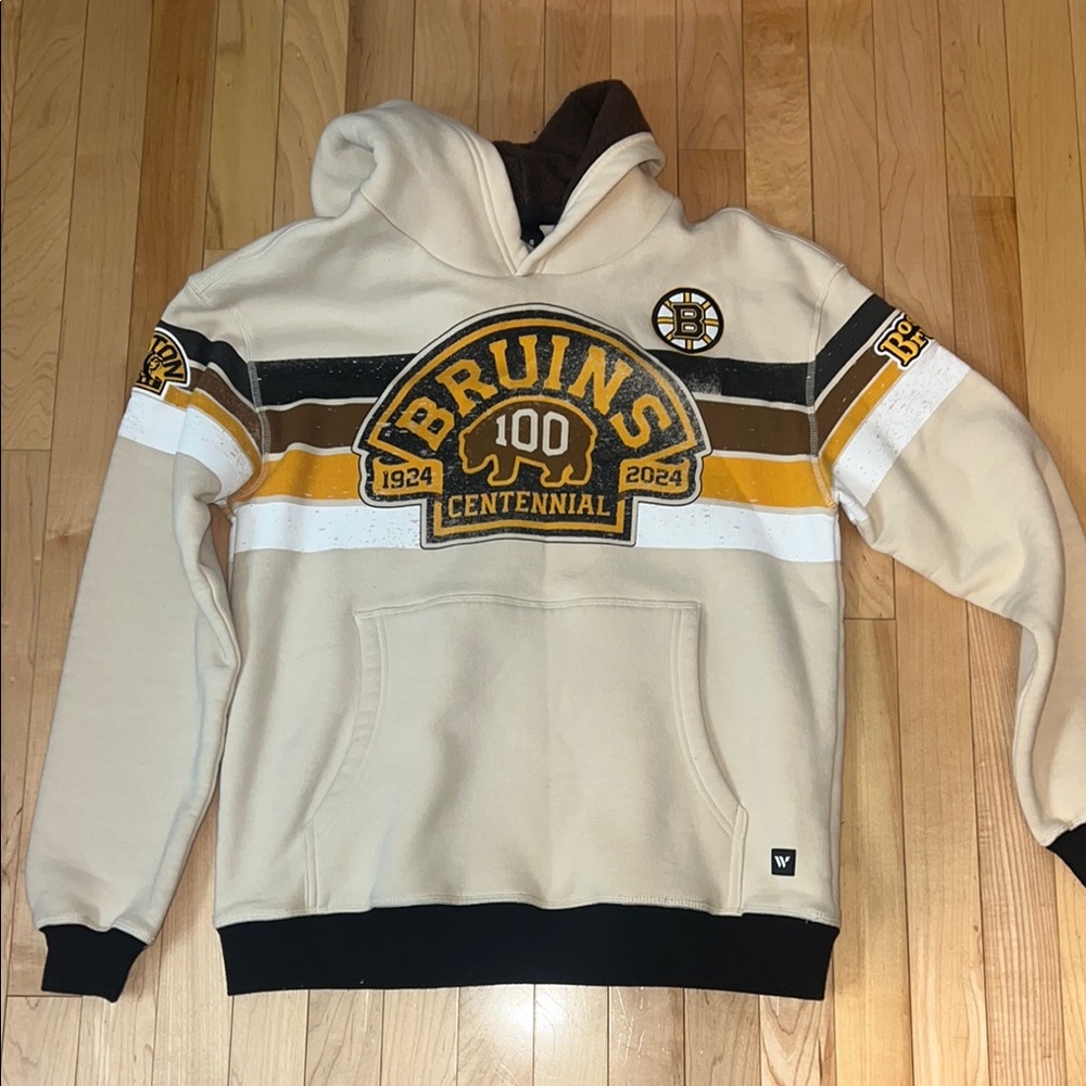 Bruins Centennial Beige Hoodie